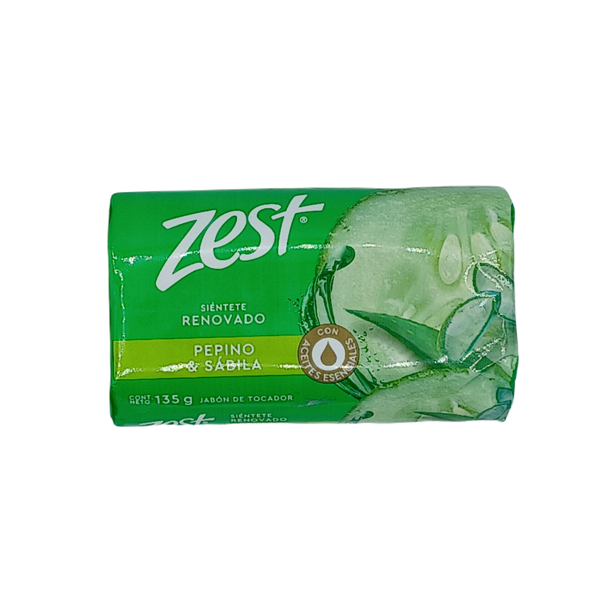Zest Bar Soap Pepino Sabila 135gm