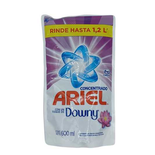 Ariel Liquid Detergent With Downy 600ml Bag