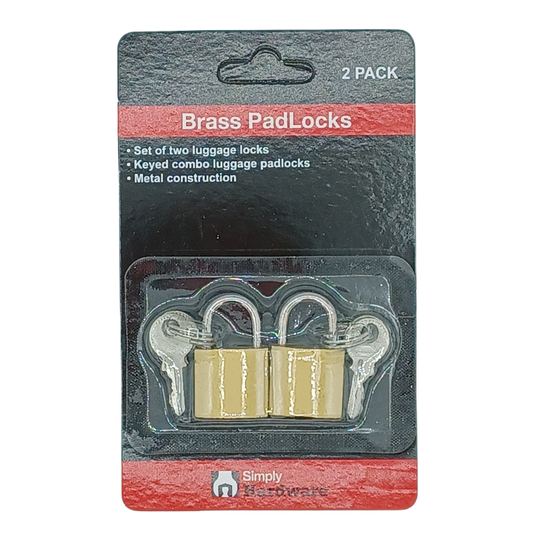 Simply Hardware Brass Pad Locks 2ct