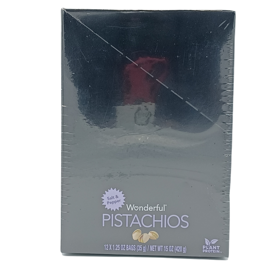 Wonderful Pistachios Salt & Pepper 1.25/12ct