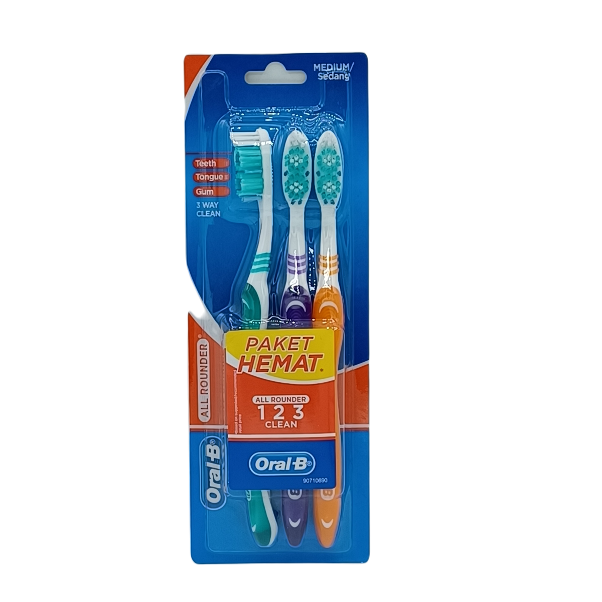 Oral-B Toothbrush Medium 3ct Blister