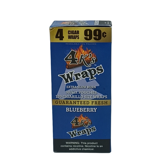 4k's Wraps Blueberry 4/.99c 30/4pk