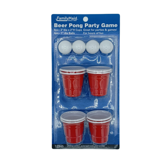 Family Maid Beer Pong Party Game Set 8cups4balls
