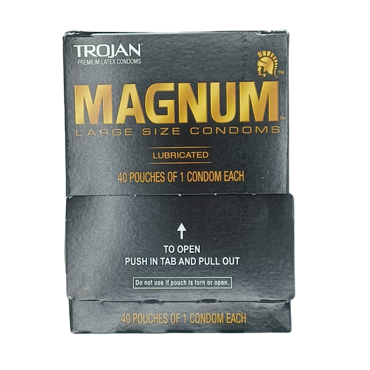 Trojan Magnum Lubricated Condoms 40ct Dispenser