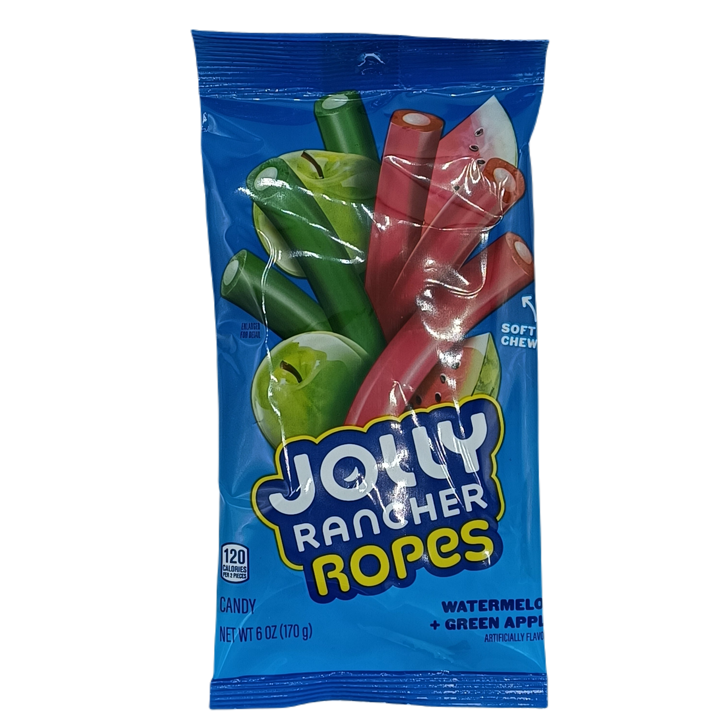 Jolly Rancher Ropes Watermelon Green Apple 6oz PEG