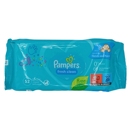 Pampers Fresh Clean Scent Baby Wipes 52ct
