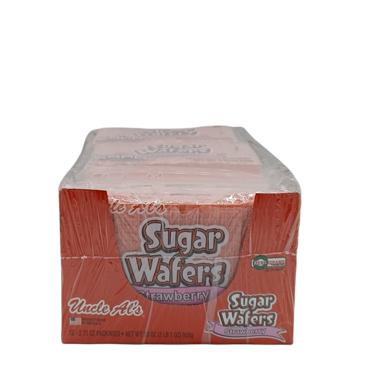 Uncle Al's Sugar Wafers Strawberry 2.75oz/12ct