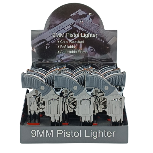 Techno Pistol 9mm Lighter 18ct