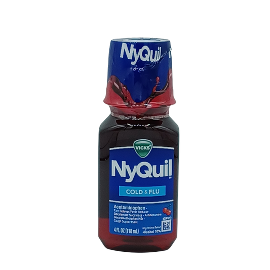 NyQuil Cold&Flu Cherry 4oz Bottle