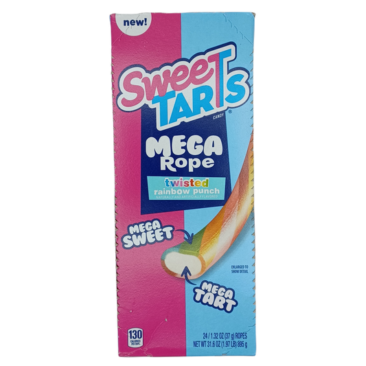 SweetTarts MegaRope TwistedRainbowPunch 1.32z/24ct