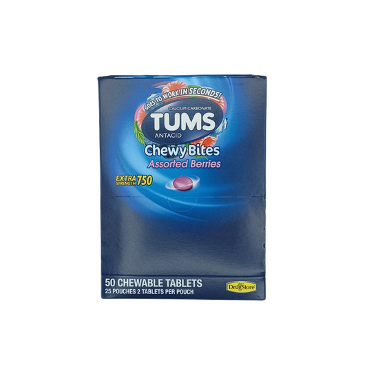 Tums Chewy Bite Assorted Berries 2pk/25ct Dispensr