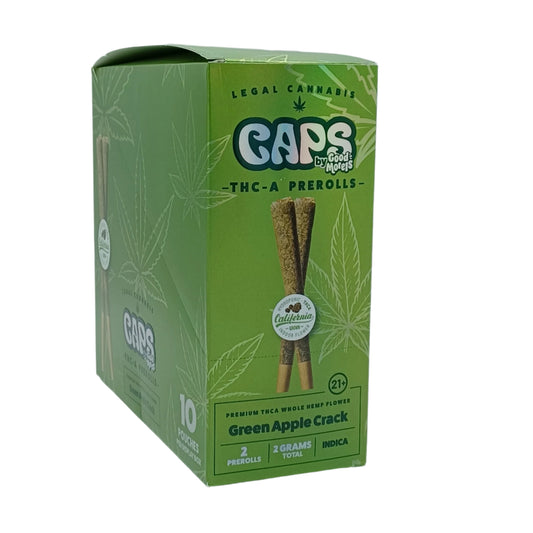 Caps PreRoll Green Apple Crack Indica 10ct