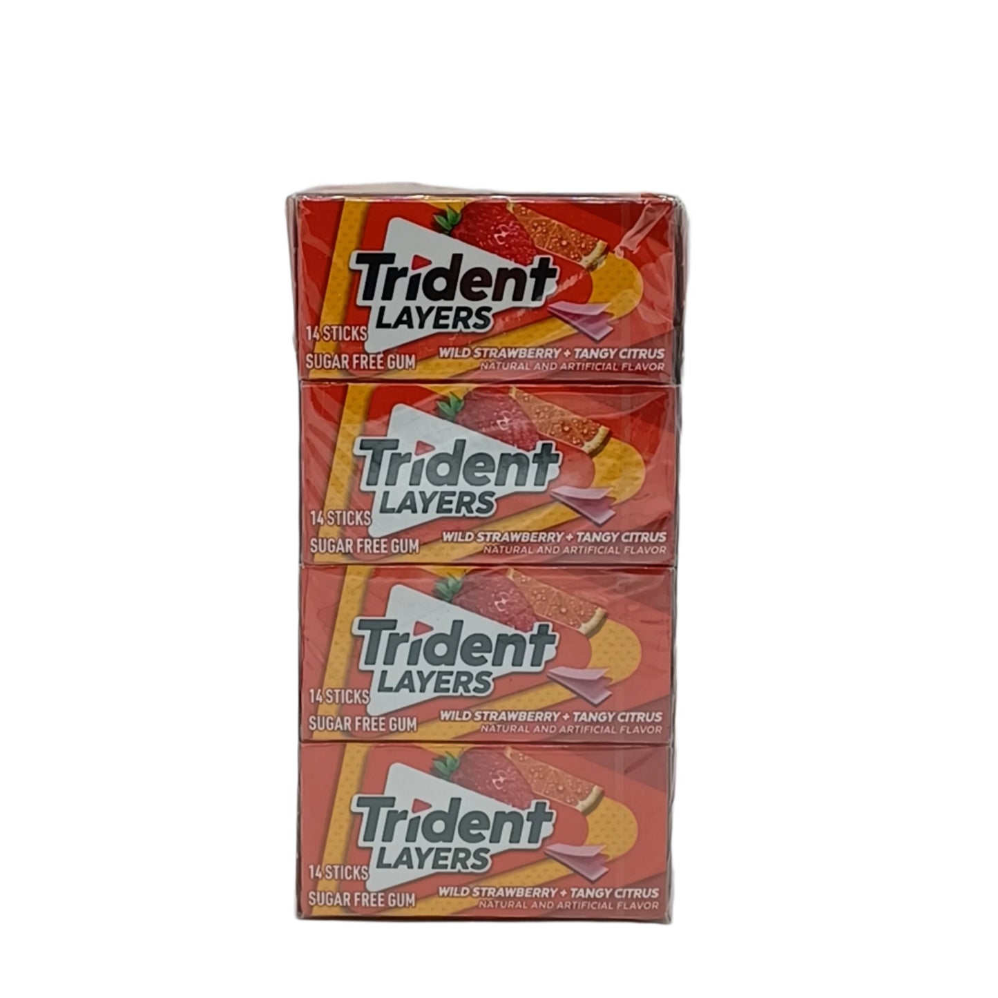 Trident Layers WildStrawbery TangyCitrus 14pk/12ct