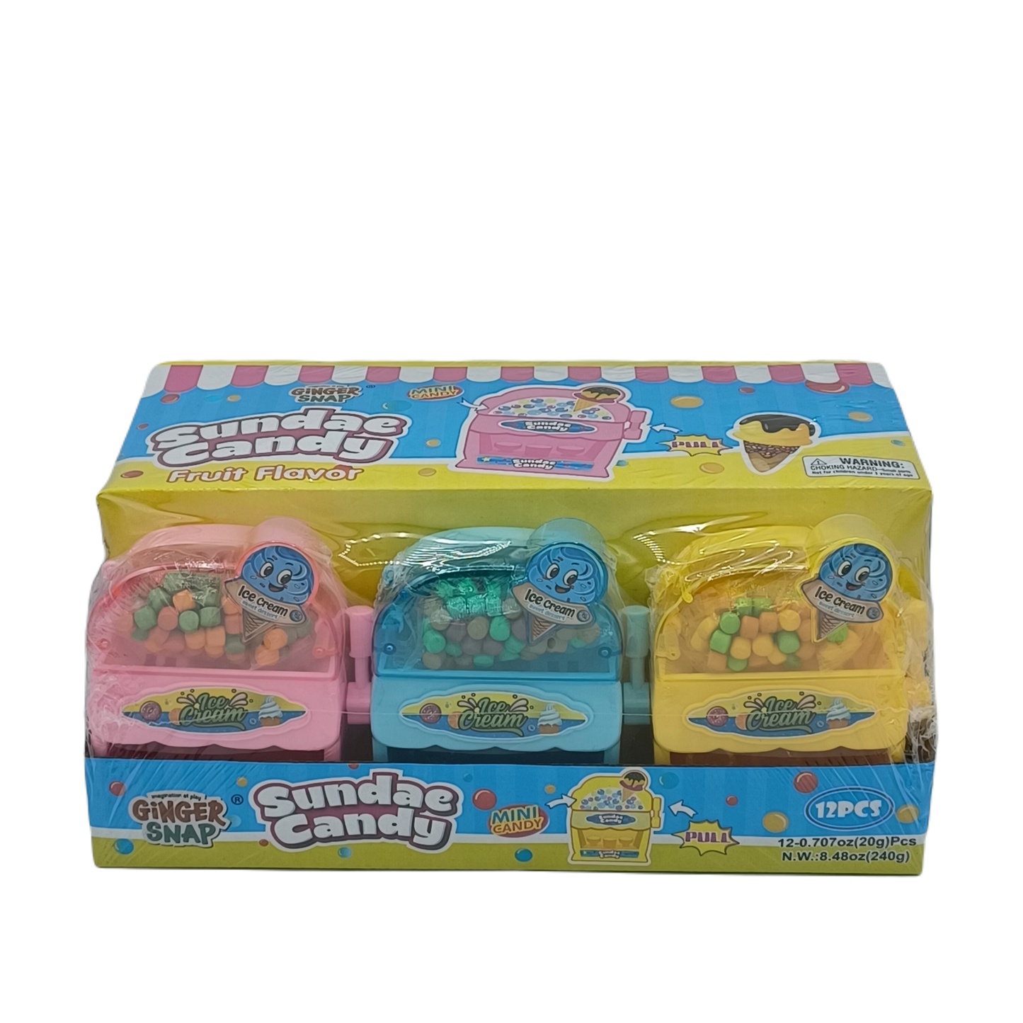 Sundae Candy Fruit Flavor .07oz/12ct
