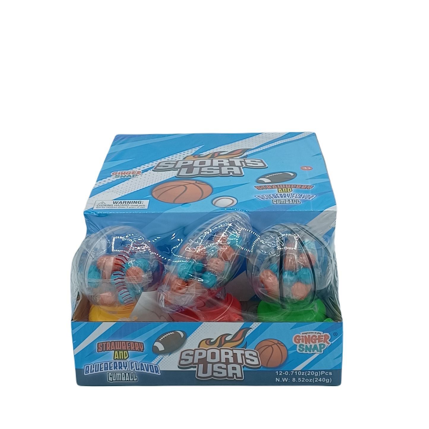 Sports USA Gumball Strawberry Blueberry .71z/12ct