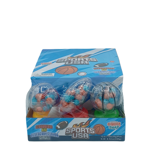 Sports USA Gumball Strawberry Blueberry .71z/12ct