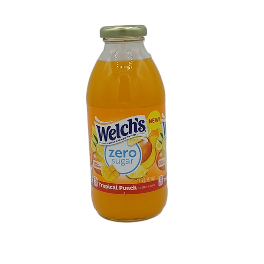 Welchs Zero Sugar Fruit Punch Glass 16oz/12ct