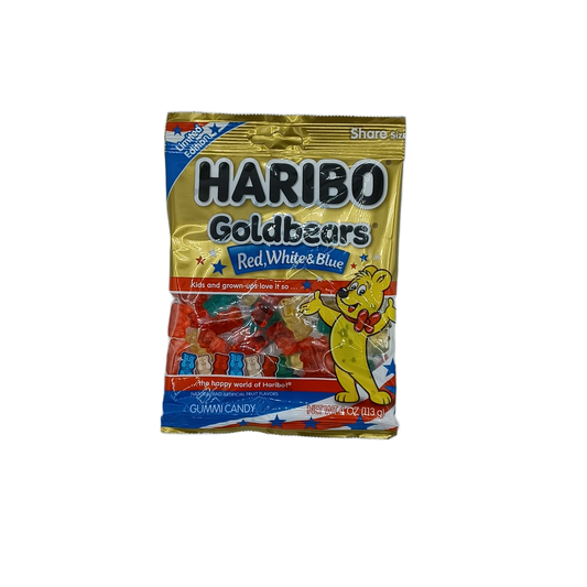 Haribo Goldbears Red White & Blue 4oz PEG