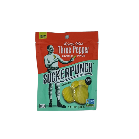 Suckerpunch FieryHot 3Pepper PicklePack 3.4oz/12ct