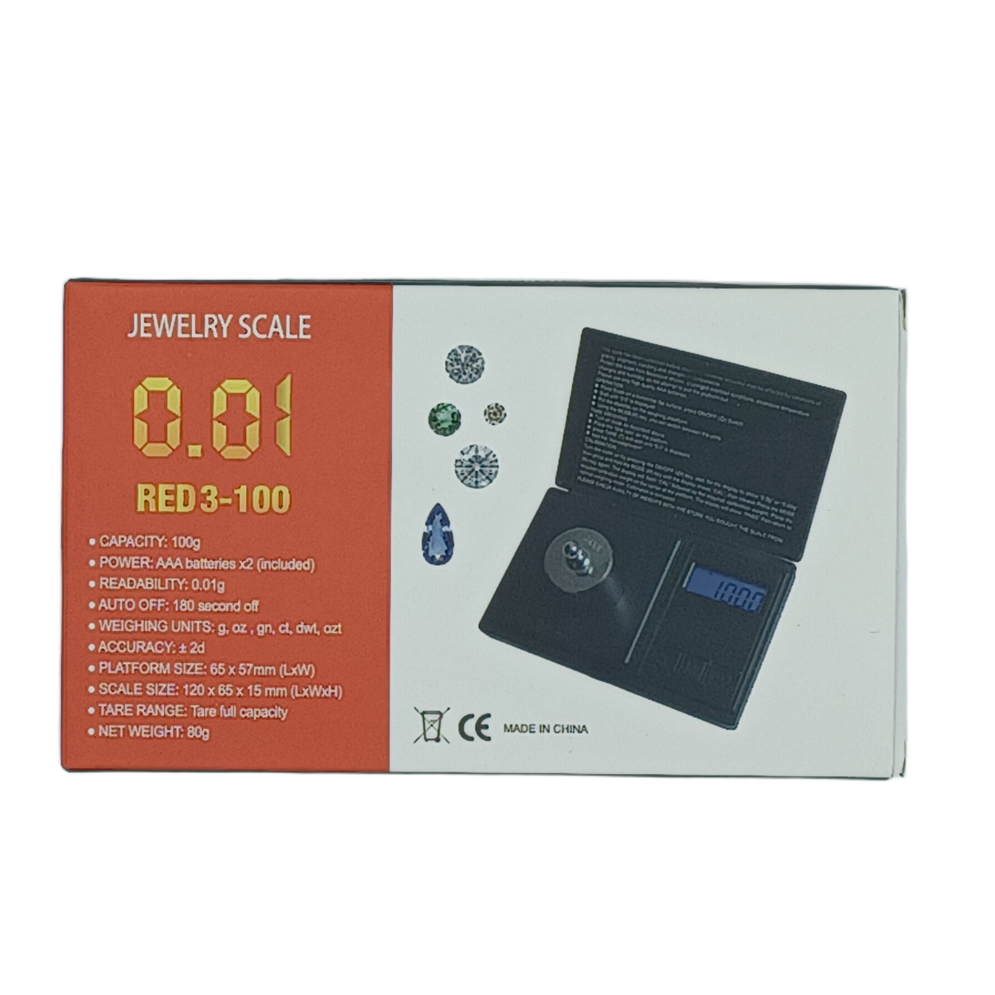 Jewelry Scale RED3-100 Digital Scale .01g