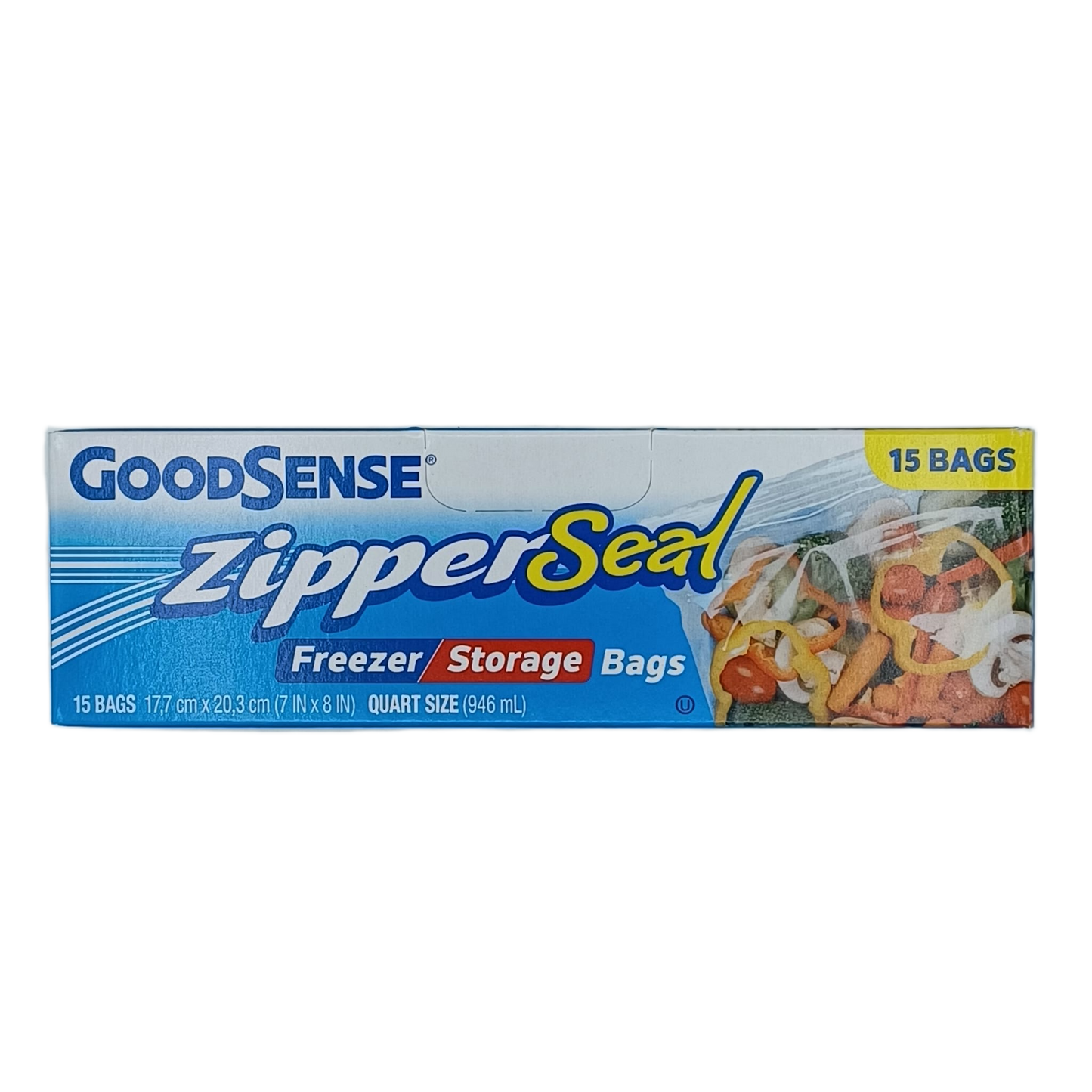 GoodSense Freezer Storage Bags Zipper Seal 15ct