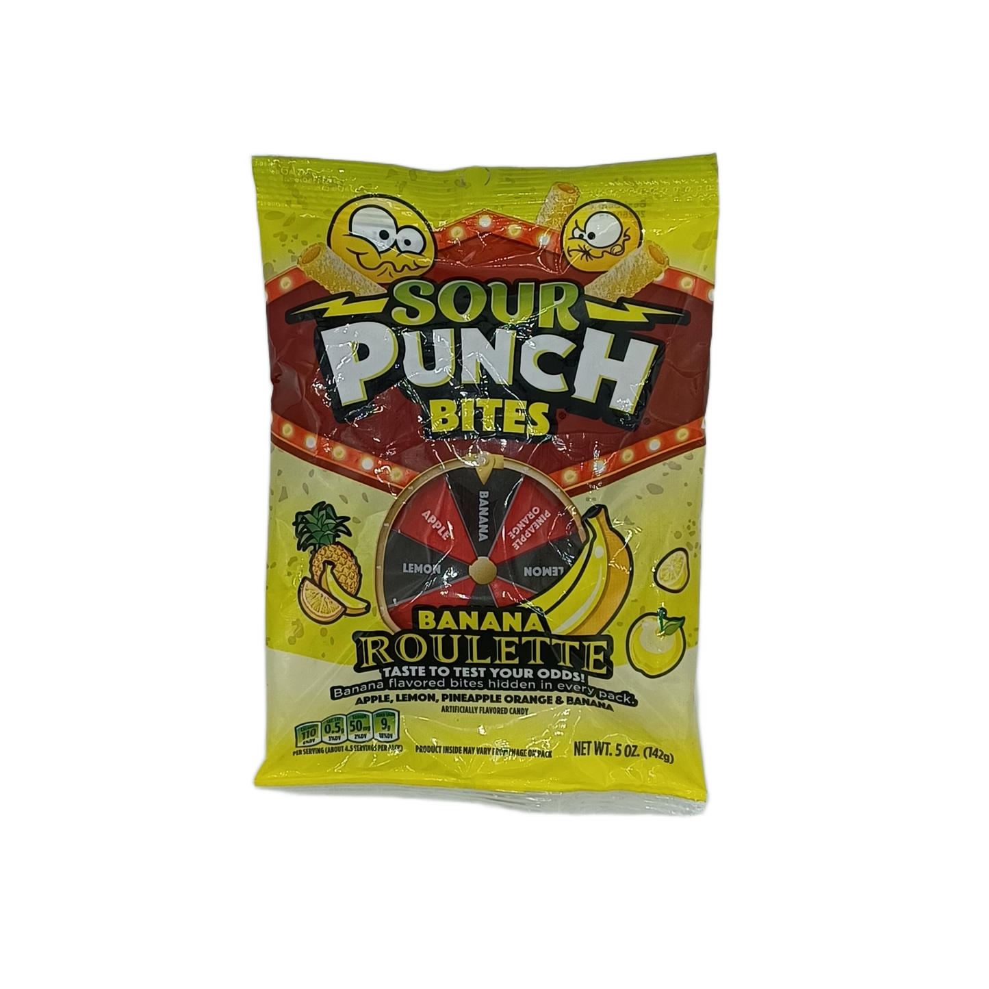Sour Punch Bites Banana Roulette 5oz PEG