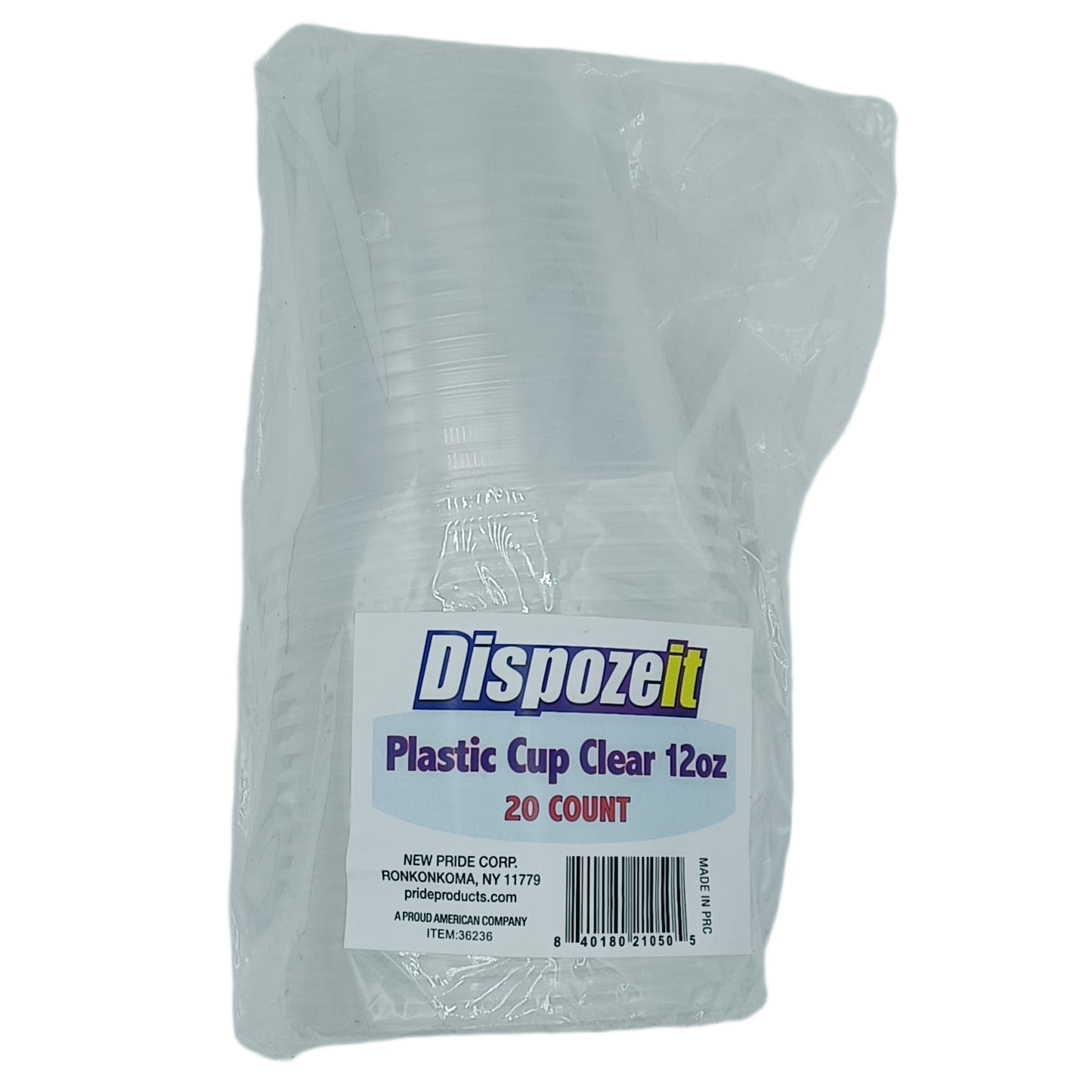 Dispozeit Plastic Clear Cups 12oz/20ct