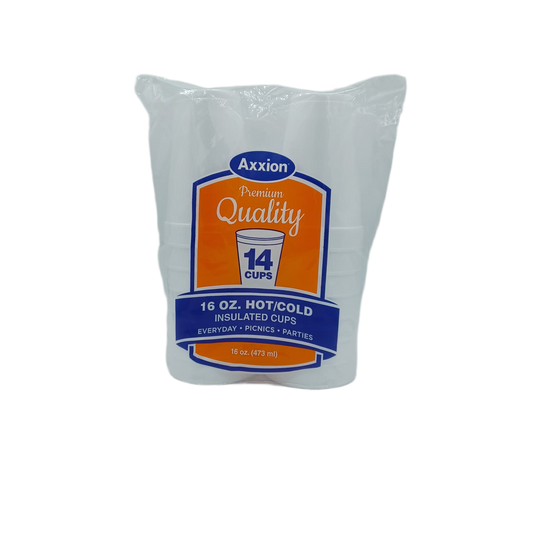 Axxion Foam Cups 16oz/14ct