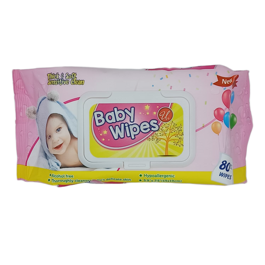 U Baby Wipes Pink 80ct