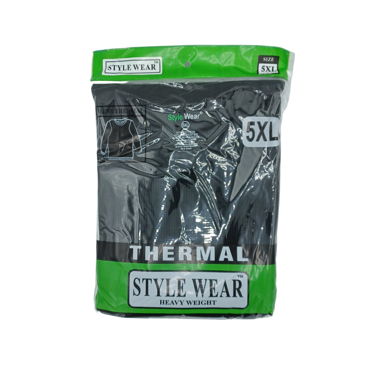 Style Wear Thermal Black 5XL 6ct