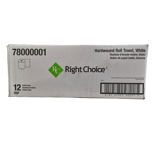 RightChoice InnerWound White PaperTowels 350f/12ct