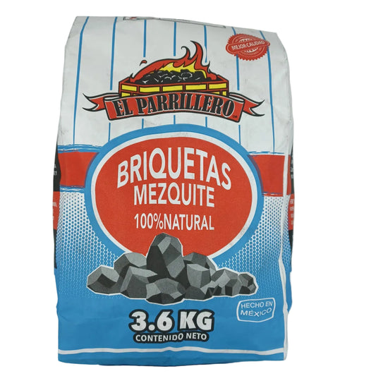 El Parrillero Briquettes Mesquite Charcoal 8Lb