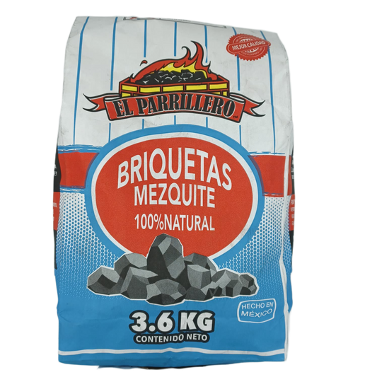 El Parrillero Briquettes Mesquite Charcoal 8Lb