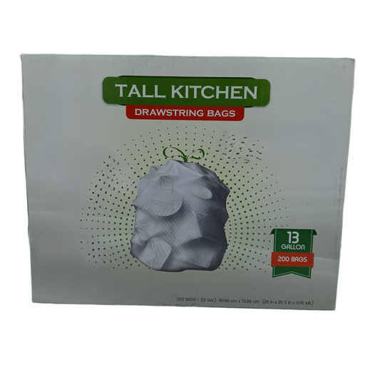 Kitchen Draw String Trash Bags 13Gal 200ct