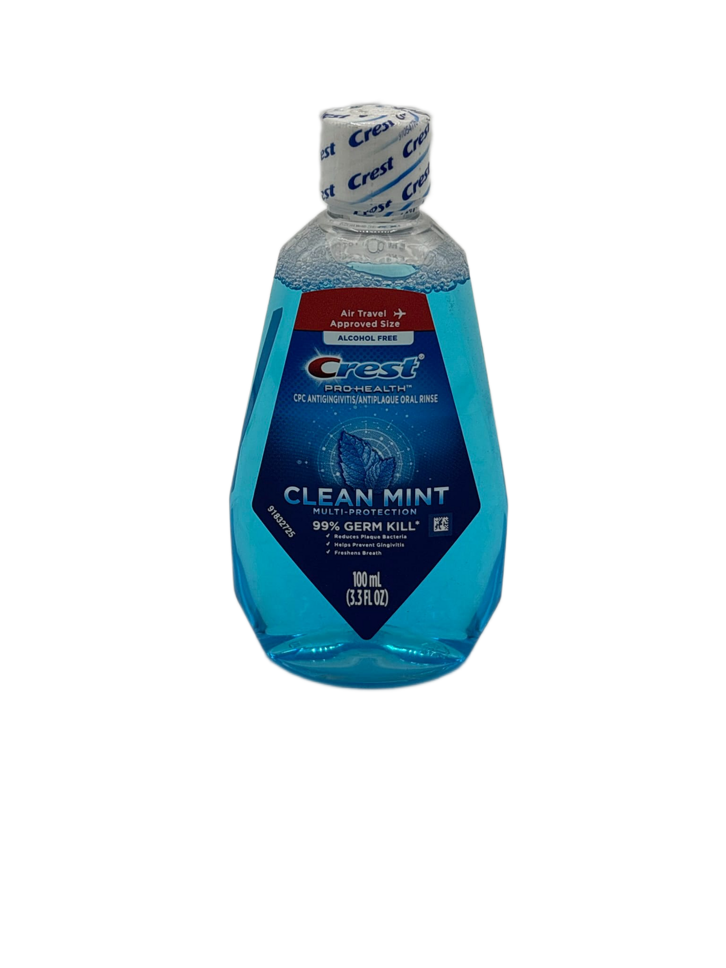 Crest Clean Mint Mouth Wash 100ml/3.3oz