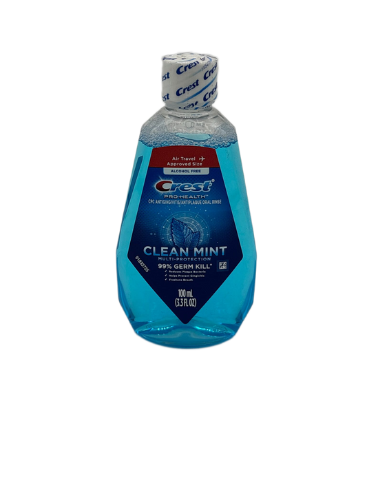 Crest Clean Mint Mouth Wash 100ml/3.3oz