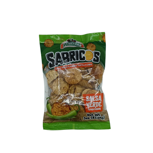 Sabricos Tortia Chips Salsa Verde 3oz PEG