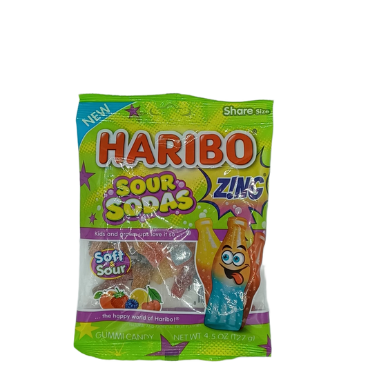 Haribo Sour Sodas Zing 4.5oz PEG