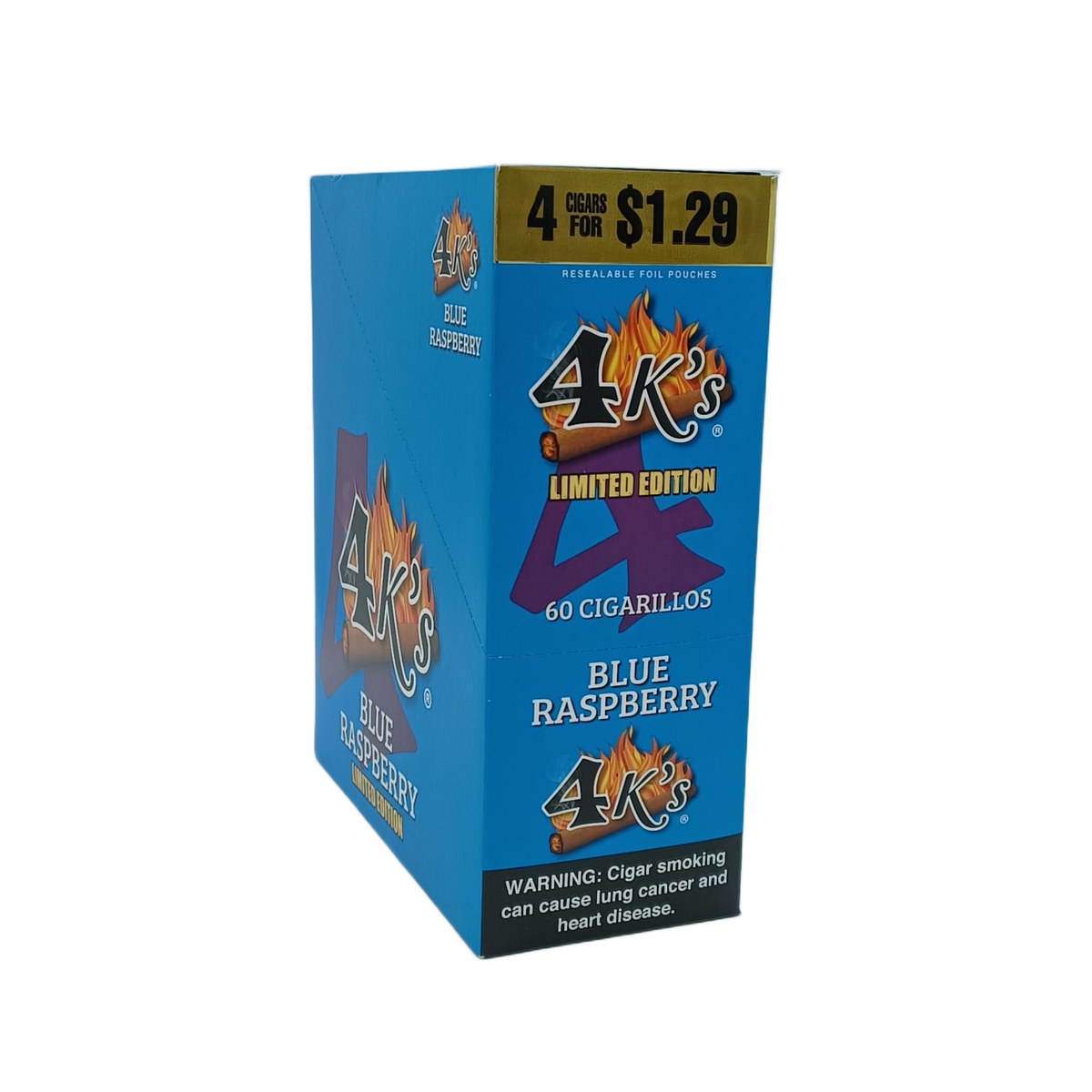 4k's Blue Raspberry 4/$1.29c 15/4pk