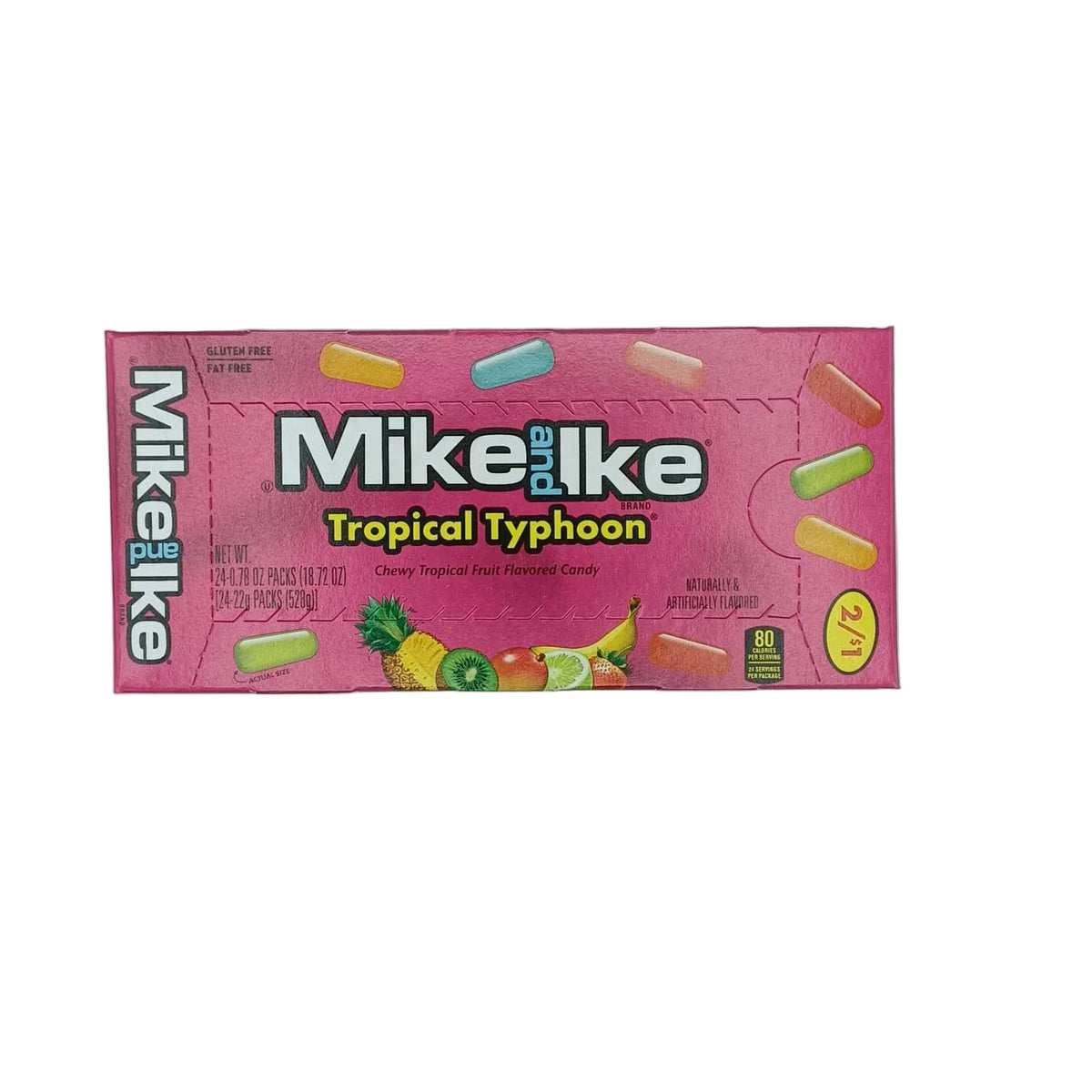Mike and Ike Tropical Typhoon 2/$1 .78oz/24ct