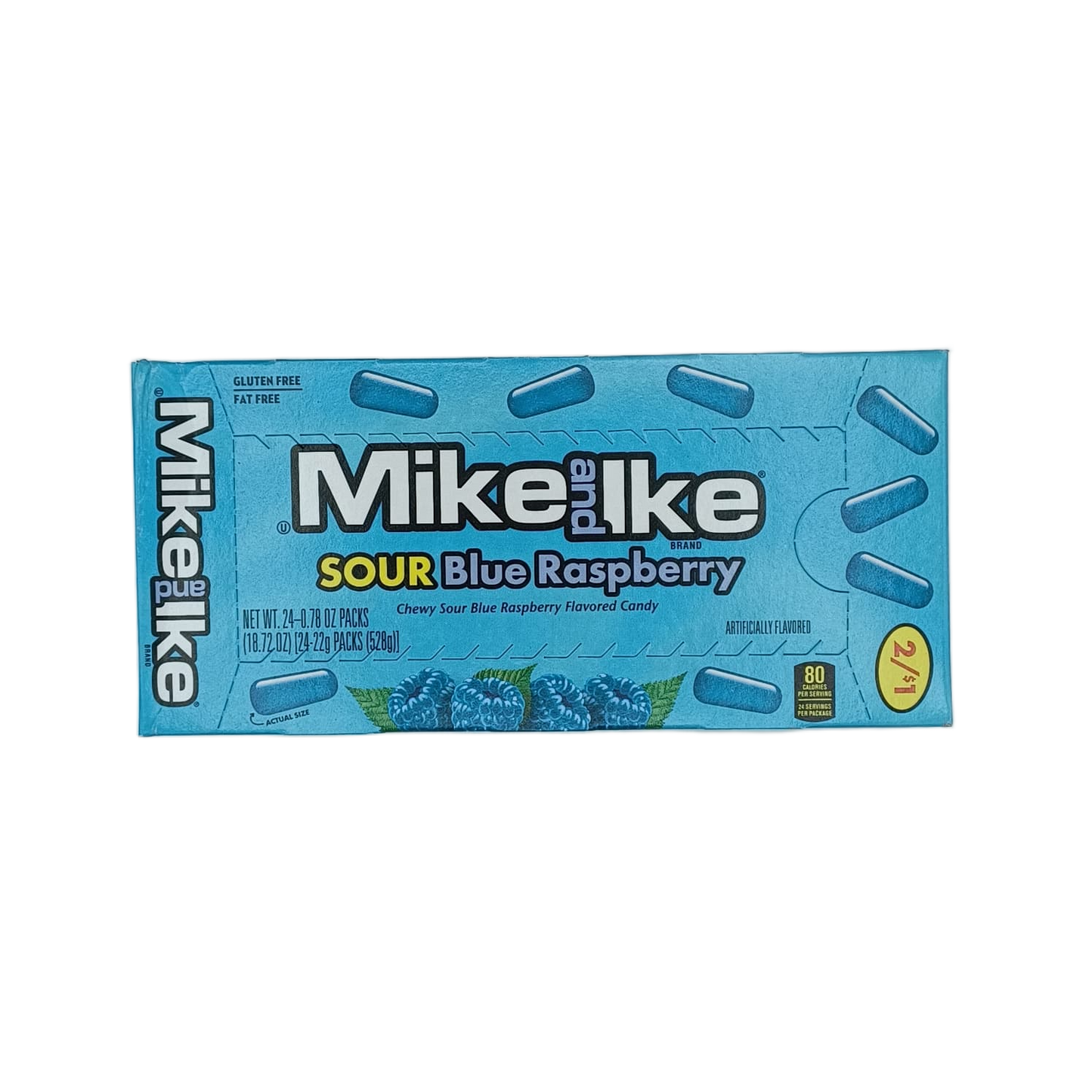 Mike and Ike Sour Blue Raspberry 2/$1 .78oz/24ct