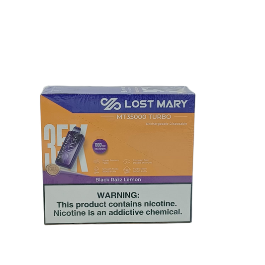 Lost Mary MT35000 Turbo Black Razz Lemonade 5ct