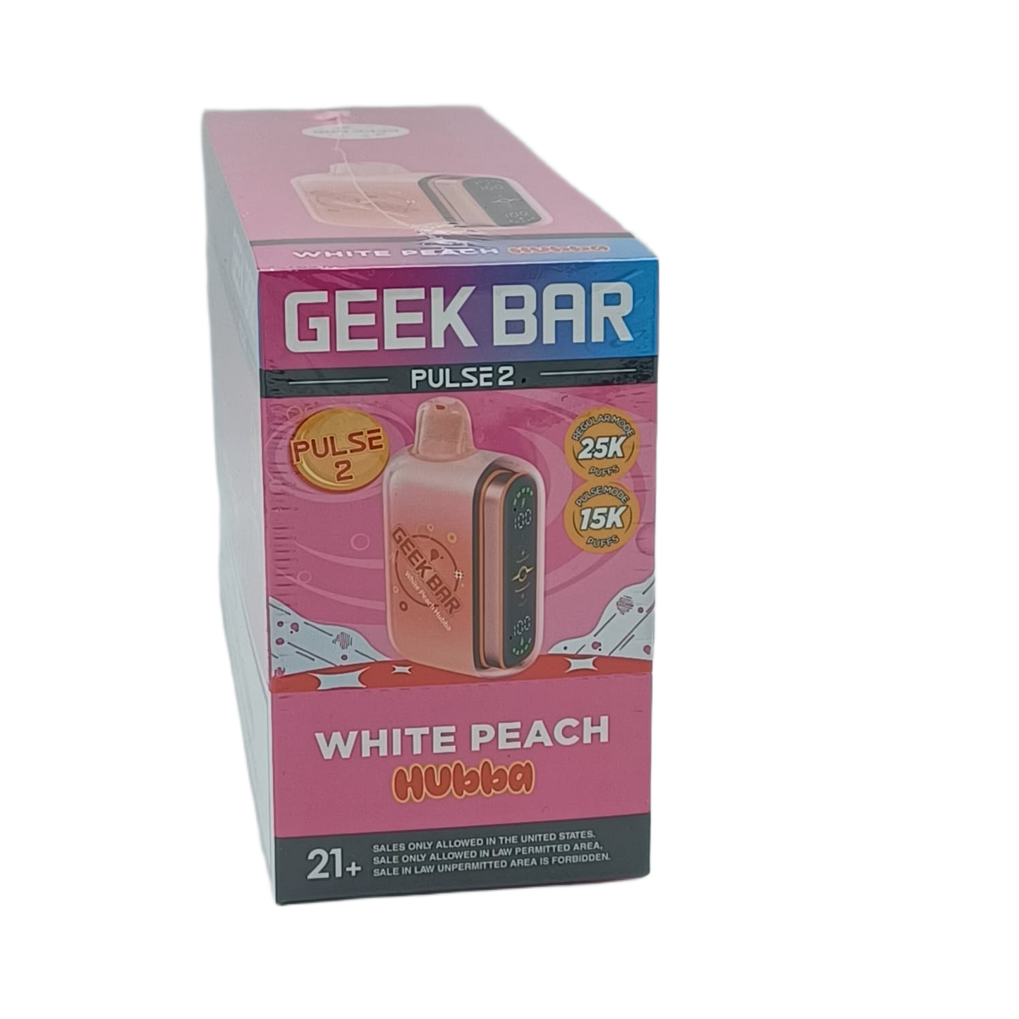 GeekBar Pulse2 White Peach Hubba 5ct