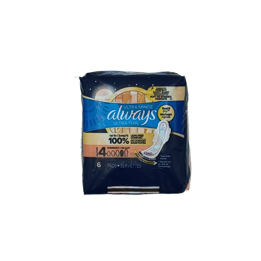 Always Ultra Thin Overnight 6ct