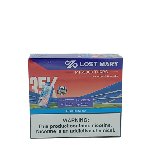 Lost Mary MT35000 Turbo Blue Razz Ice 5ct