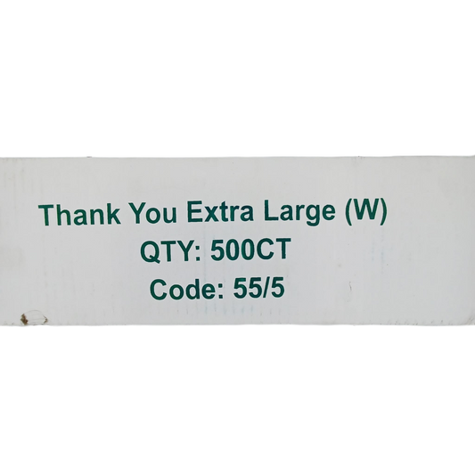 White Extra Large ThankYou Bags 500ct