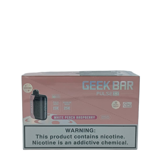 GeekBar PulseX White Peach Raspberry 5ct
