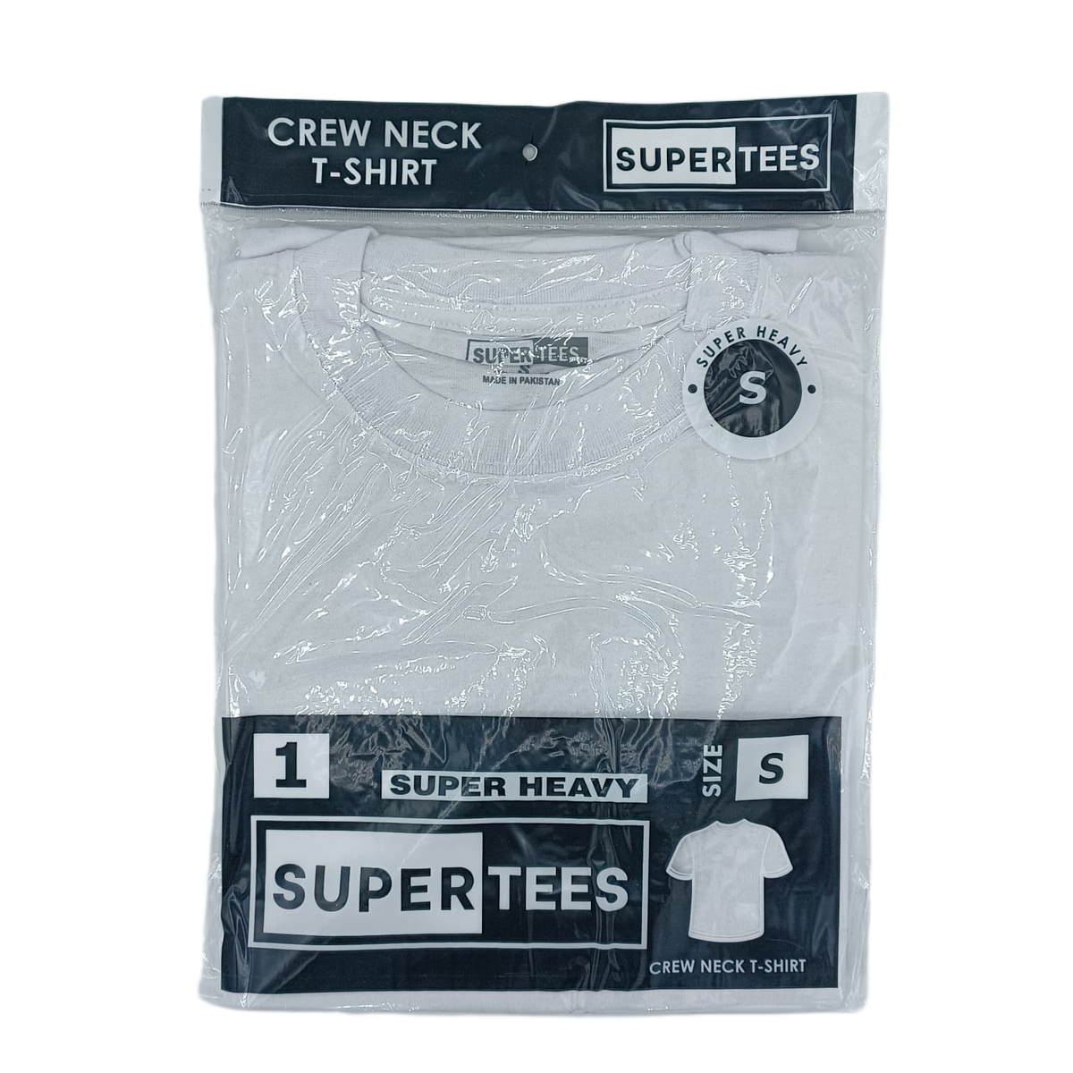 SuperTees CrewNeck White Small 6ct