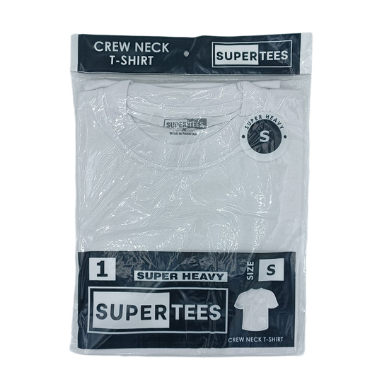 SuperTees CrewNeck White Small 6ct