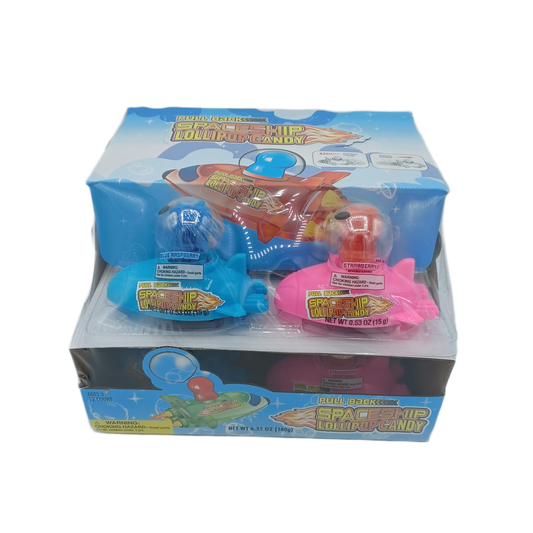 Spaceship Lollipop Candy 12ct